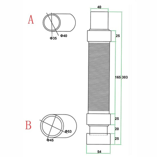 Tuyau flexible pour bonde de receveur de douche 90cm - vue 2