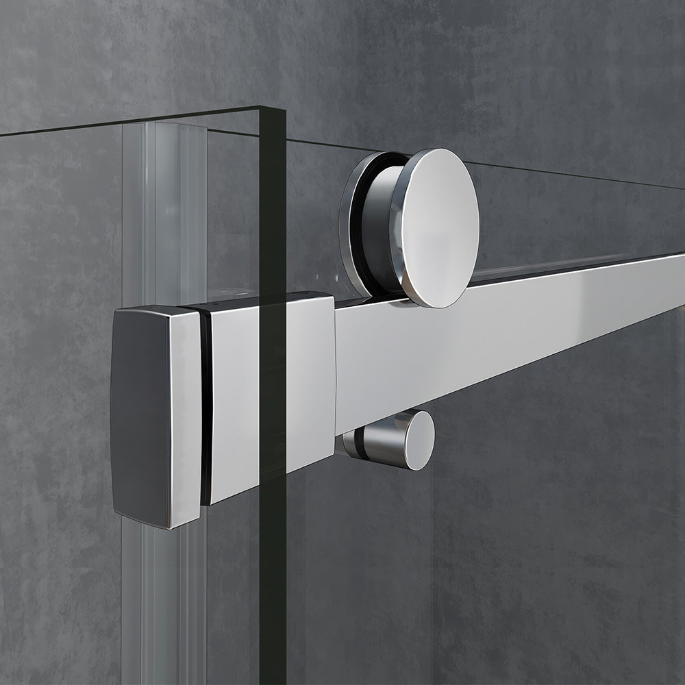 Porte de douche coulissante en verre 8mm transparent ou dépoli hauteur 195cm/200cm