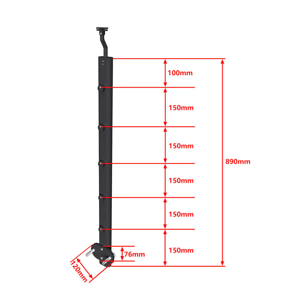 Kit Balustrade garde-corps de 2ml pour balcon ou terrasse prêt à poser fixation latérale