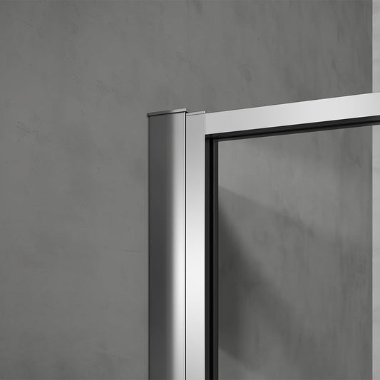 Paroi de douche fixe transparente en verre securit 6mm hauteur 185 ou 195 cm - vue 2