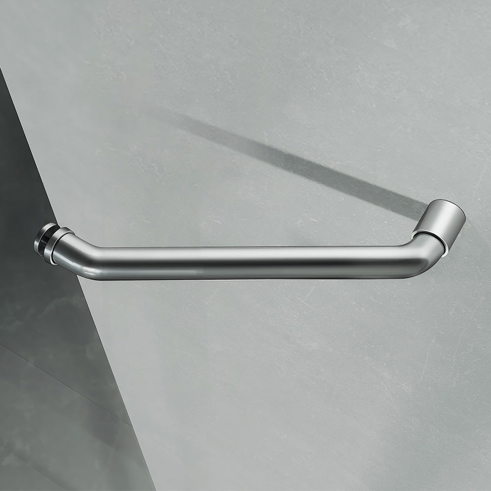 Pare-baignoire securit avec volet pivotant et barre de renfort en verre 5mm