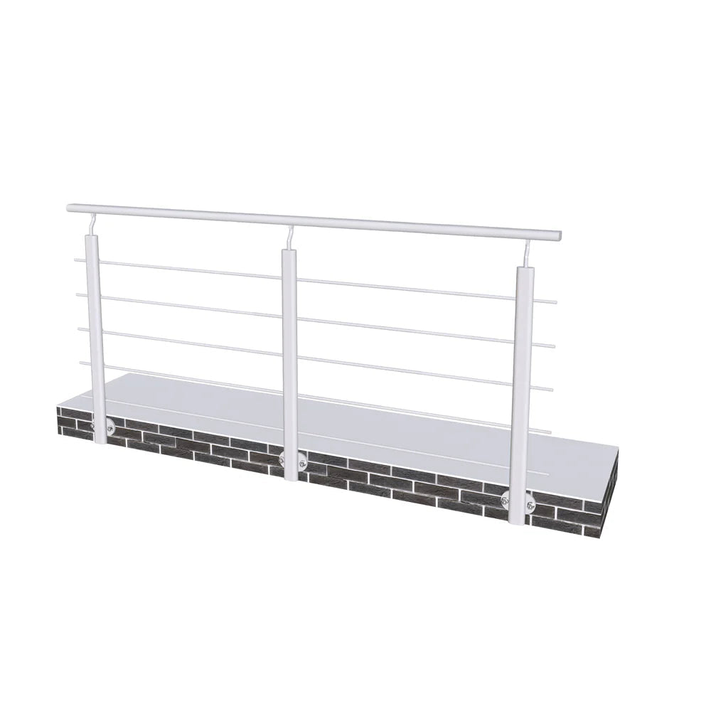 Kit Balustrade garde-corps de 2ml pour balcon ou terrasse prêt à poser fixation latérale