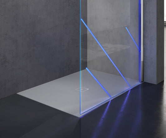 Paroi de douche avec éclairage LED integré au verre au design avant-gardiste - vue 2
