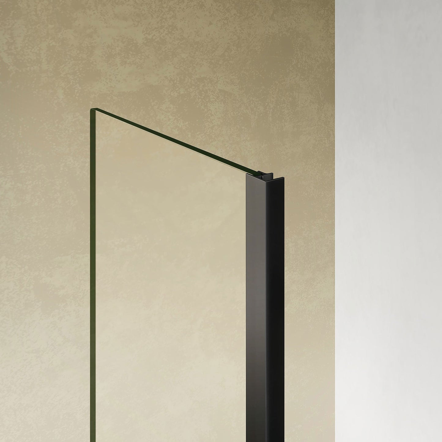 Retour fixe seul en verre securit transparent pour paroi de douche à l'italienne de 30-70-80-90cm