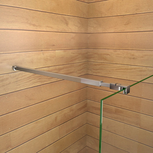 Barre de stabilisation extensible 73-120 cm pour vitre 6 mm et 8mm en aluminium