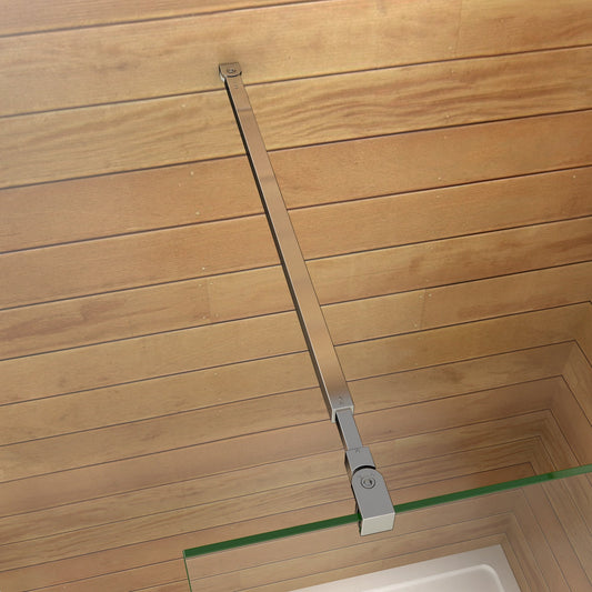 Barre de stabilisation extensible 73-120 cm pour vitre 6 mm et 8mm en aluminium - vue 2