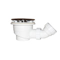 bonde de receveur avec siphon haut débit diamètre 90mm extra plate-couverture chromée