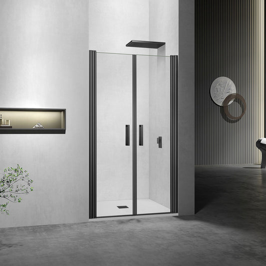 Porte de douche battante de hauteur 197cm en verre 6 mm transparent ou dépoli - vue 2