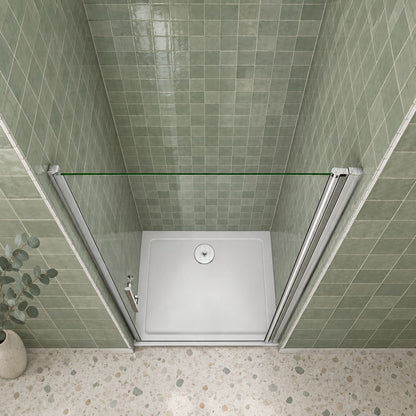 Porte de douche pivotante pour niche – en situation dans une salle de bain