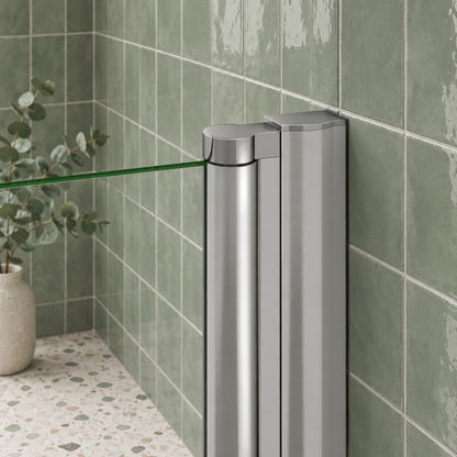 Porte de douche pivotante pour niche – en situation dans une salle de bain