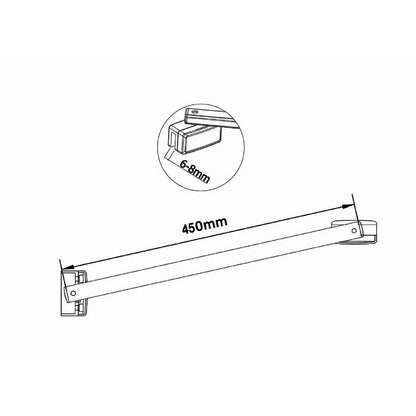 Cabine de douche pivotante accès d'angle – schéma et dimensions
