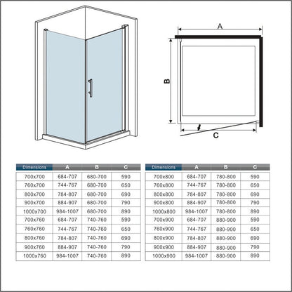 Cabine de douche pivotante accès d'angle – en situation dans une salle de bain