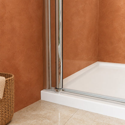 Porte de douche pivotante pour niche – en situation dans une salle de bain