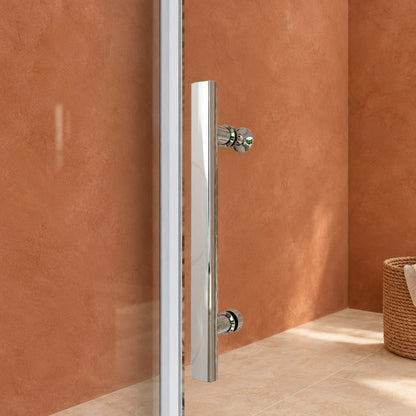 Porte de douche pivotante pour niche – en situation dans une salle de bain