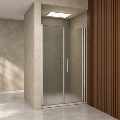 Porte de douche battante pour niche – en situation dans une salle de bain