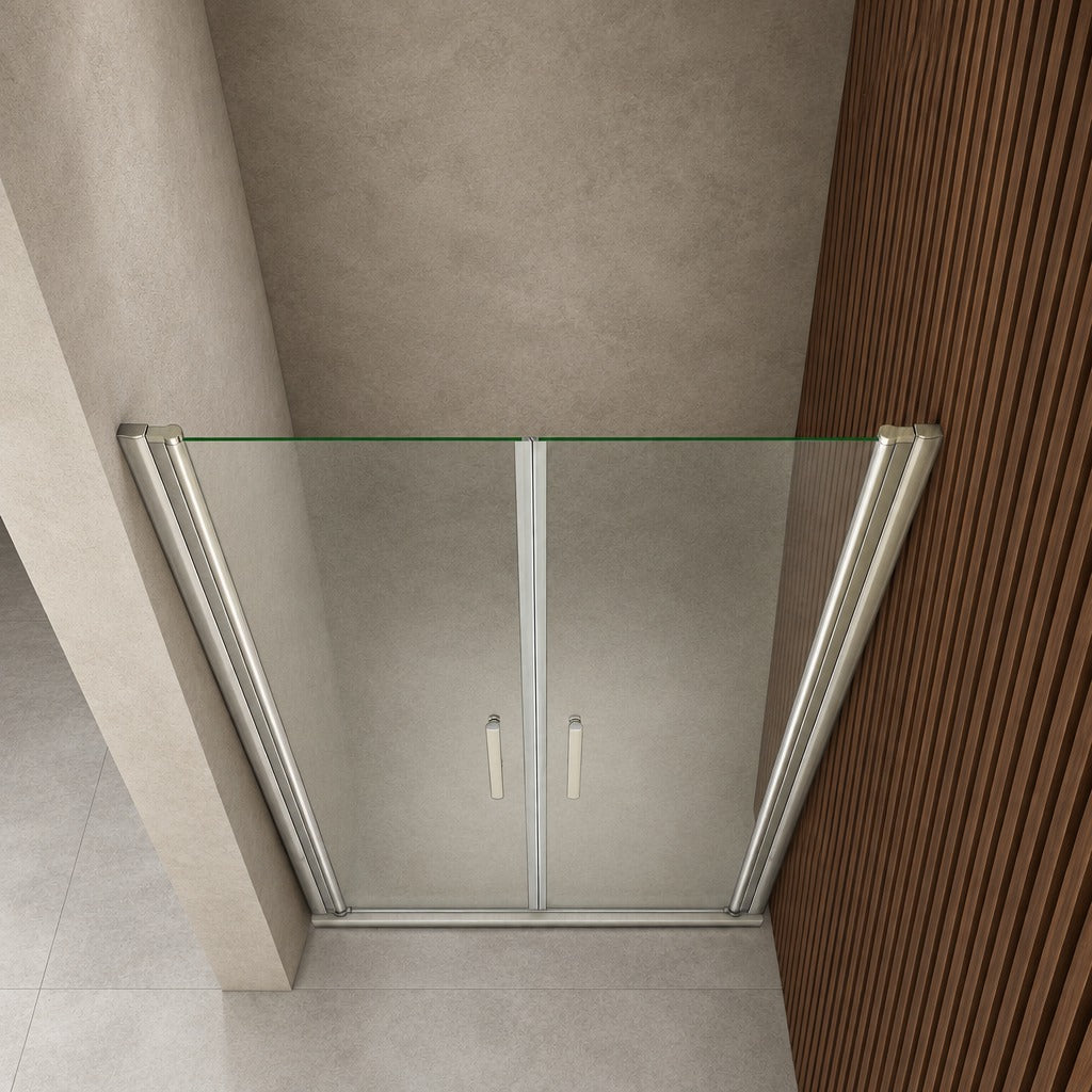 Porte de douche battante pour niche – en situation dans une salle de bain