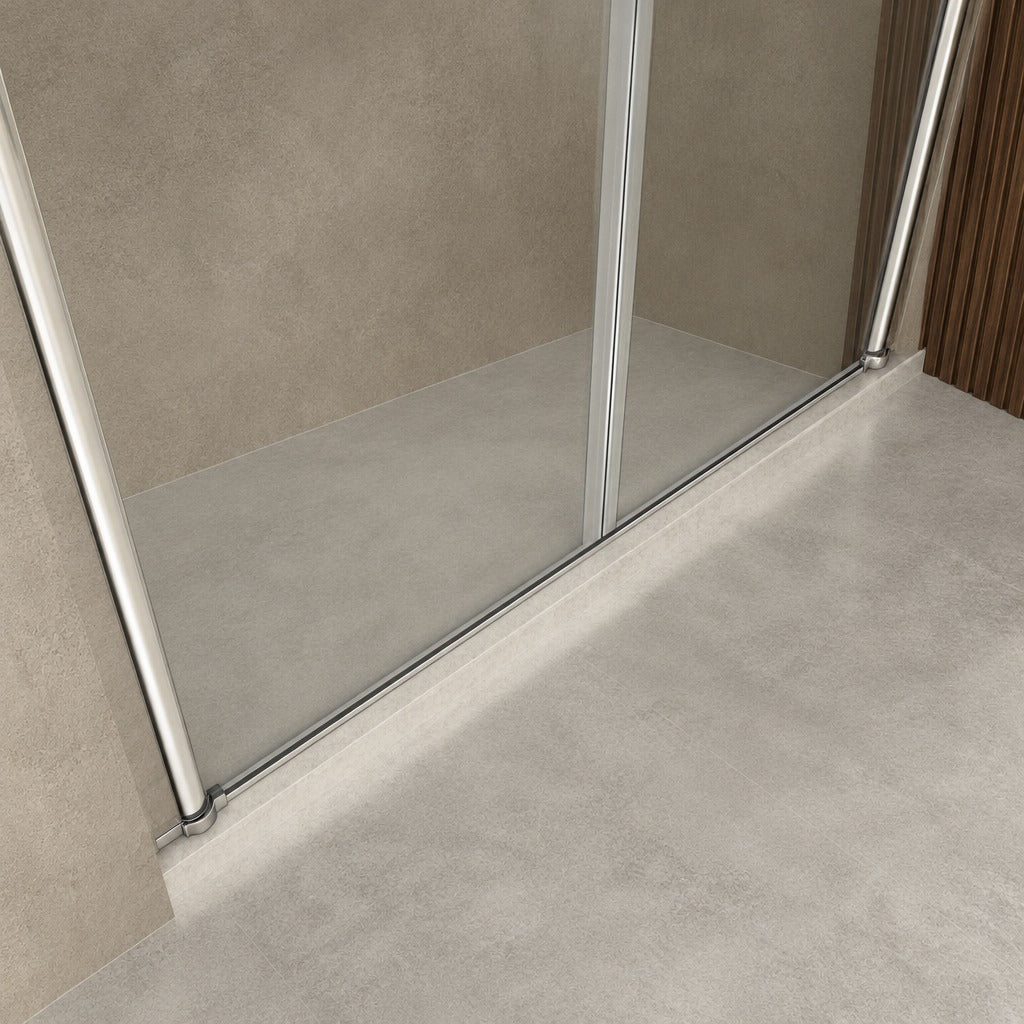 Porte de douche battante pour niche – en situation dans une salle de bain