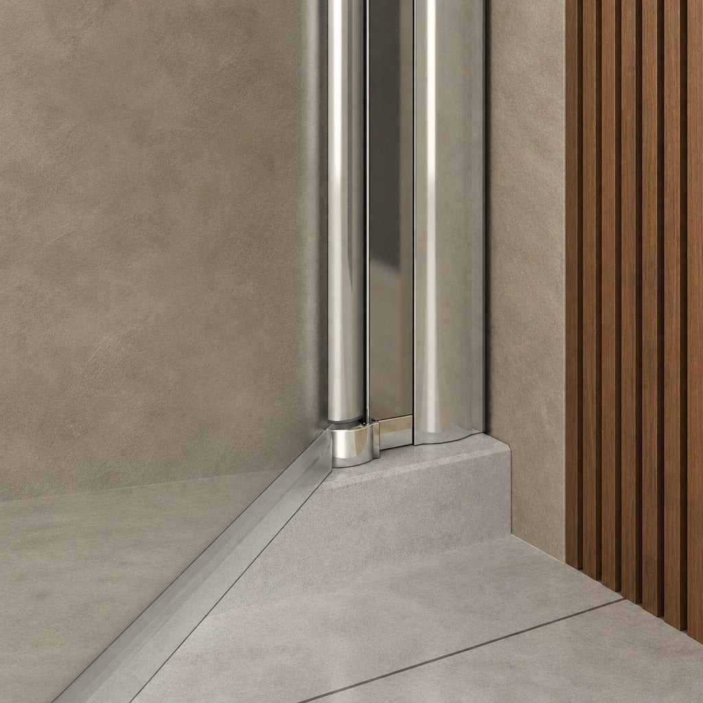 Porte de douche battante pour niche – en situation dans une salle de bain