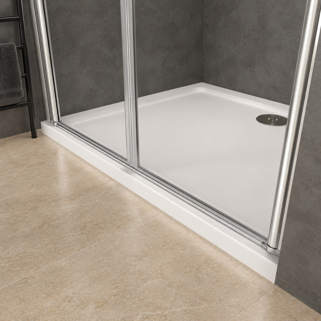Porte de douche battante pour niche – en situation dans une salle de bain