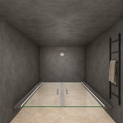 Porte de douche battante pour niche – en situation dans une salle de bain