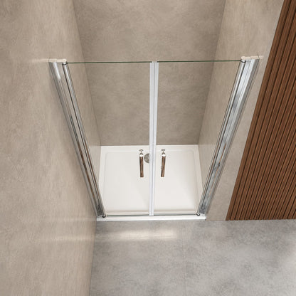 Porte de douche battante pour niche – en situation dans une salle de bain