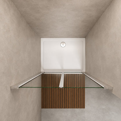Porte de douche battante pour niche – en situation dans une salle de bain