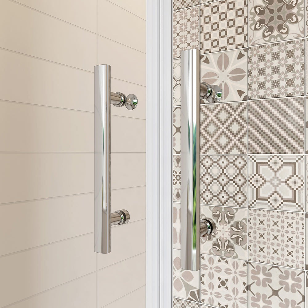 Porte de douche battante pour niche – en situation dans une salle de bain