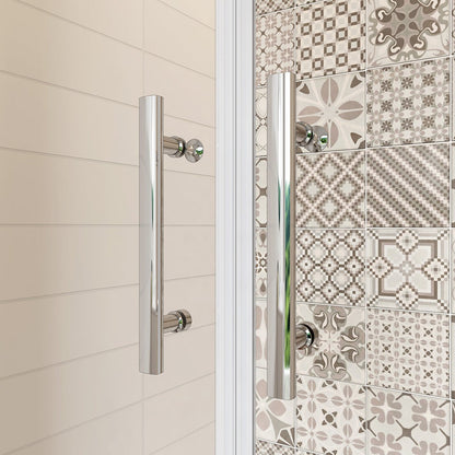 Porte de douche battante pour niche – en situation dans une salle de bain
