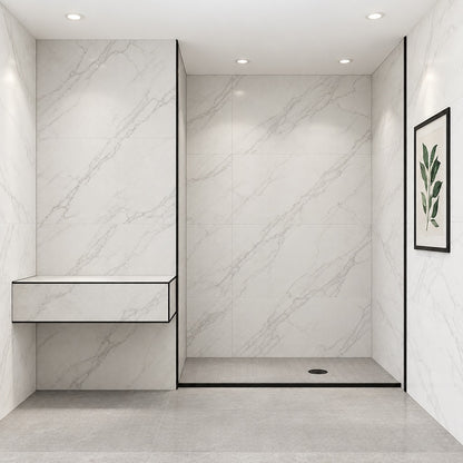 Panneau de construction prêt à carreler – en situation dans une salle de bain