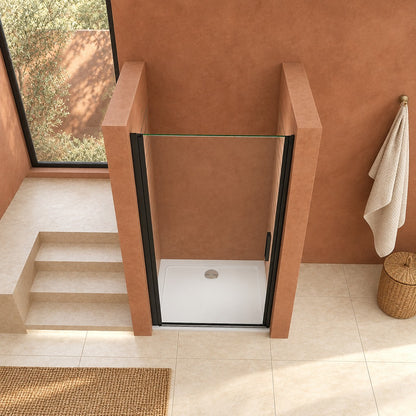 Porte de douche pivotante pour niche – en situation dans une salle de bain
