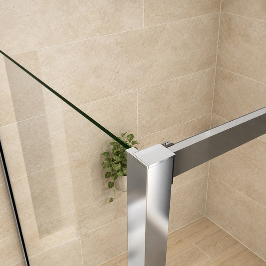 Cabine de douche coulissante accès d'angle – en situation dans une salle de bain