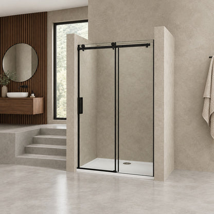 Porte de douche coulissante pour niche – en situation dans une salle de bain
