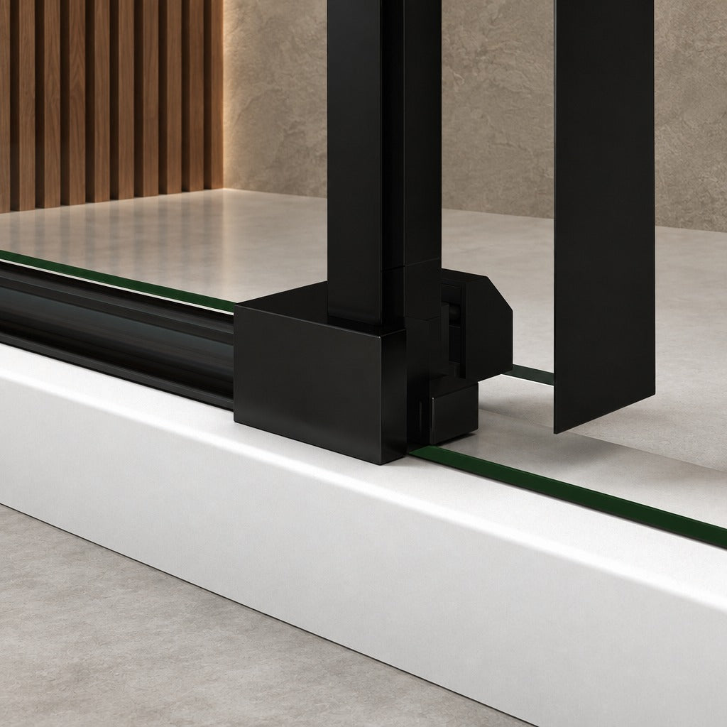 Porte de douche coulissante pour niche – en situation dans une salle de bain