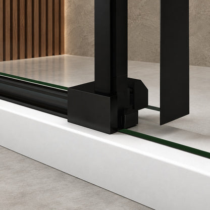 Porte de douche coulissante pour niche – en situation dans une salle de bain