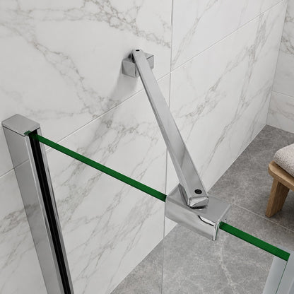 Cabine de douche à 2 portes pliantes accès d'angle – en situation dans une salle de bain