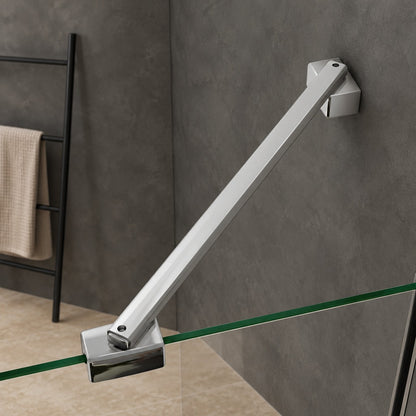 Cabine de douche à 2 portes pliantes accès d'angle – en situation dans une salle de bain