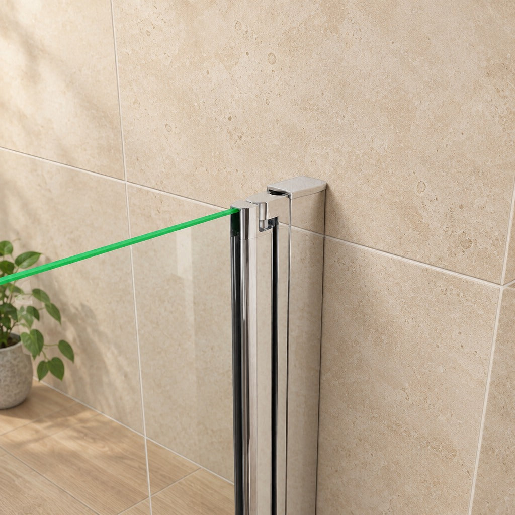 Porte de douche pivotante-pliante pour niche – en situation dans une salle de bain