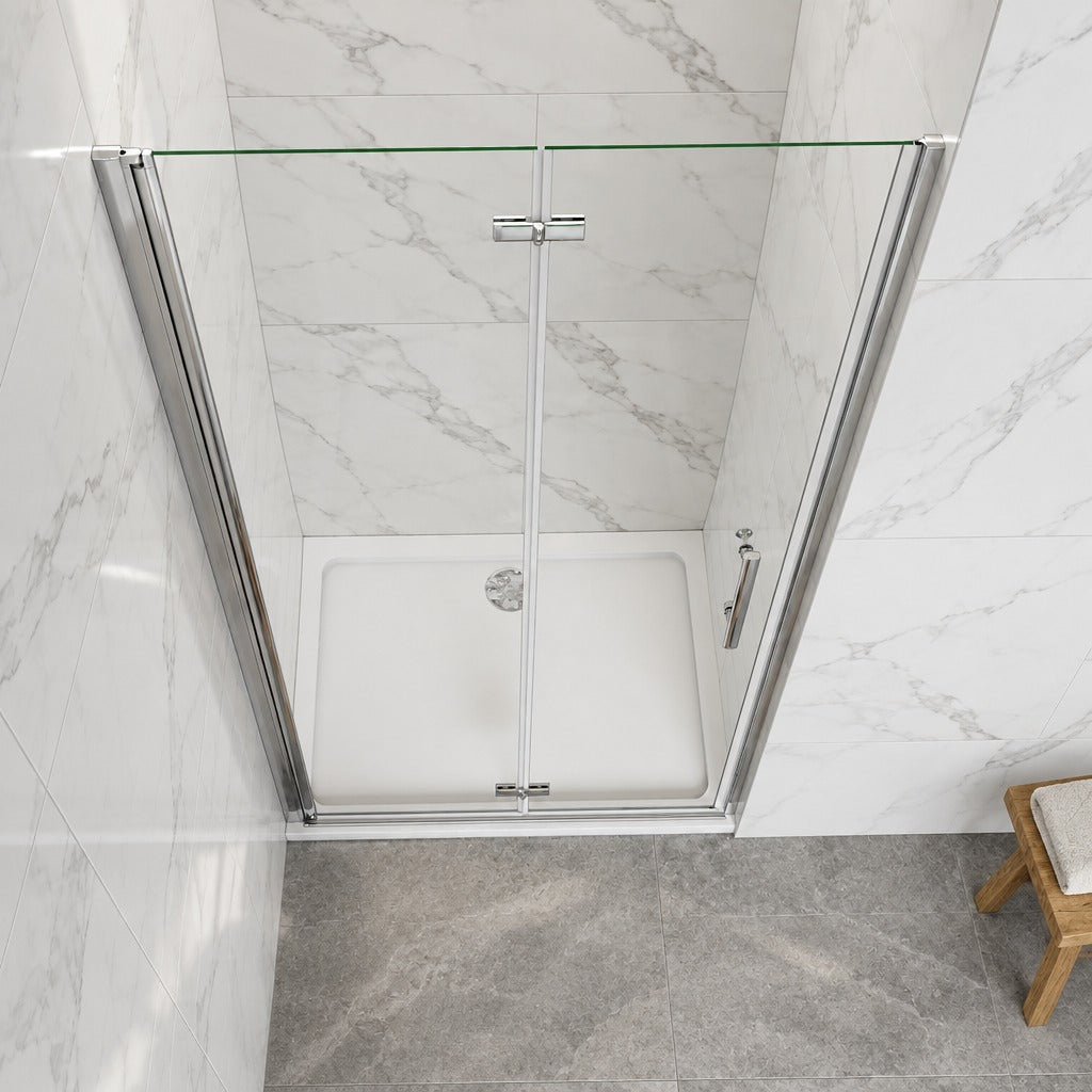 Porte de douche pliante – en situation dans une salle de bain
