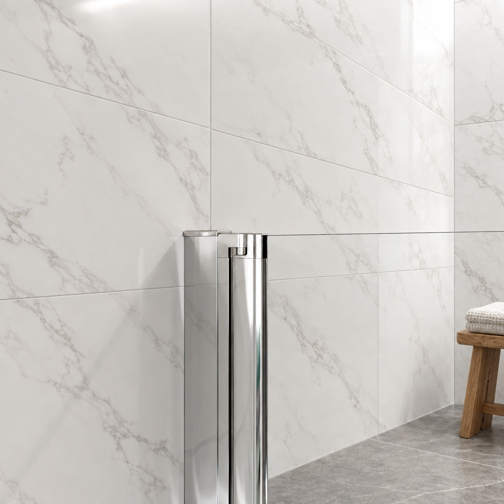 Porte de douche pliante – en situation dans une salle de bain
