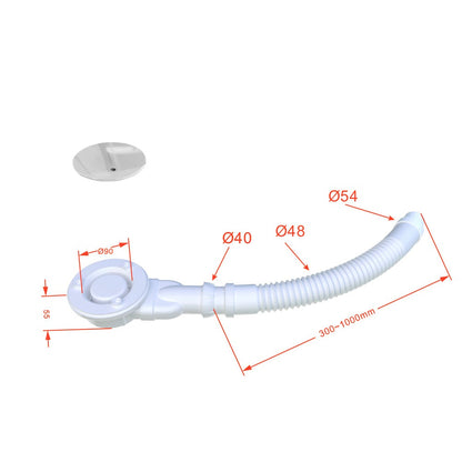 Receveur de douche extra-plat blanc en Solid Surface antidérapant et – schéma et dimensions