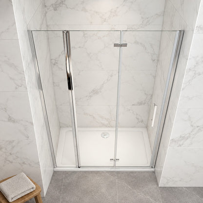 Porte de douche pliante – en situation dans une salle de bain