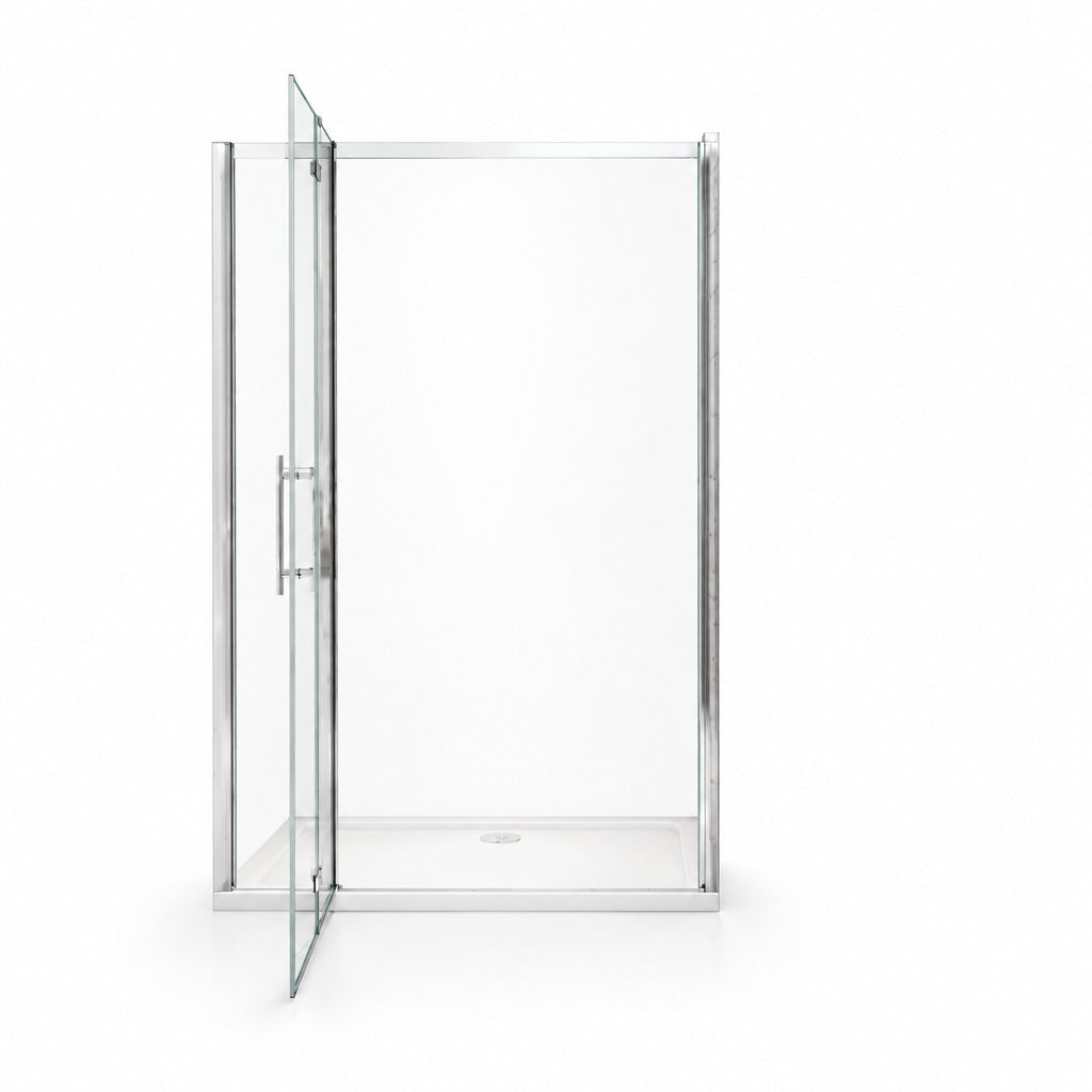 Porte de douche pliante – vue produit sur fond blanc