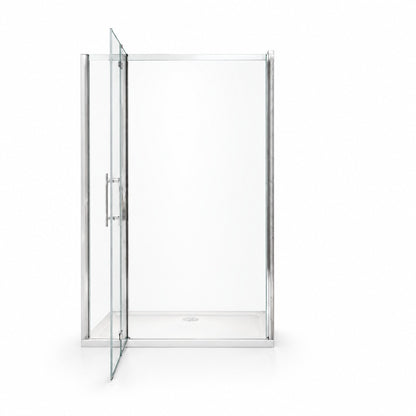 Porte de douche pliante – vue produit sur fond blanc