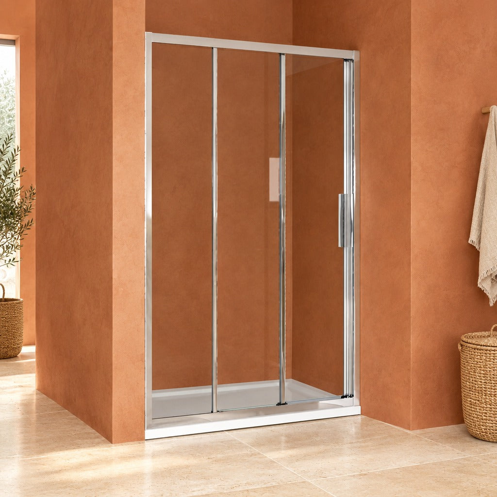 Porte de douche coulissante – en situation dans une salle de bain