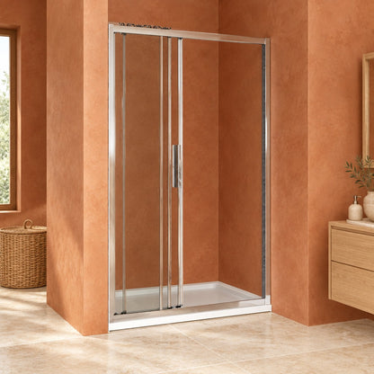 Porte de douche coulissante – en situation dans une salle de bain