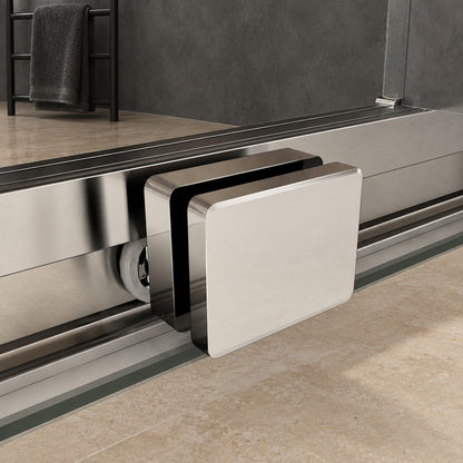 Cabine de douche coulissante accès d'angle – en situation dans une salle de bain