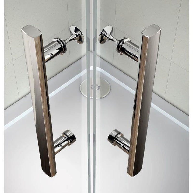 Cabine de douche coulissante accès d'angle – schéma et dimensions