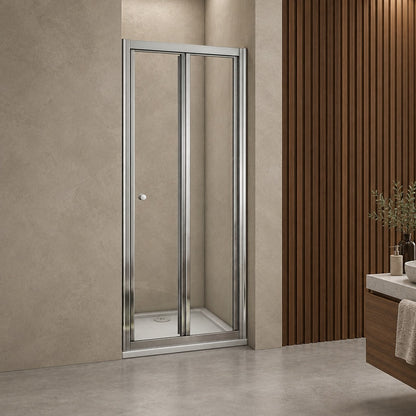 Porte de douche pliante pour niche – en situation dans une salle de bain