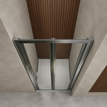 Porte de douche pliante pour niche – en situation dans une salle de bain