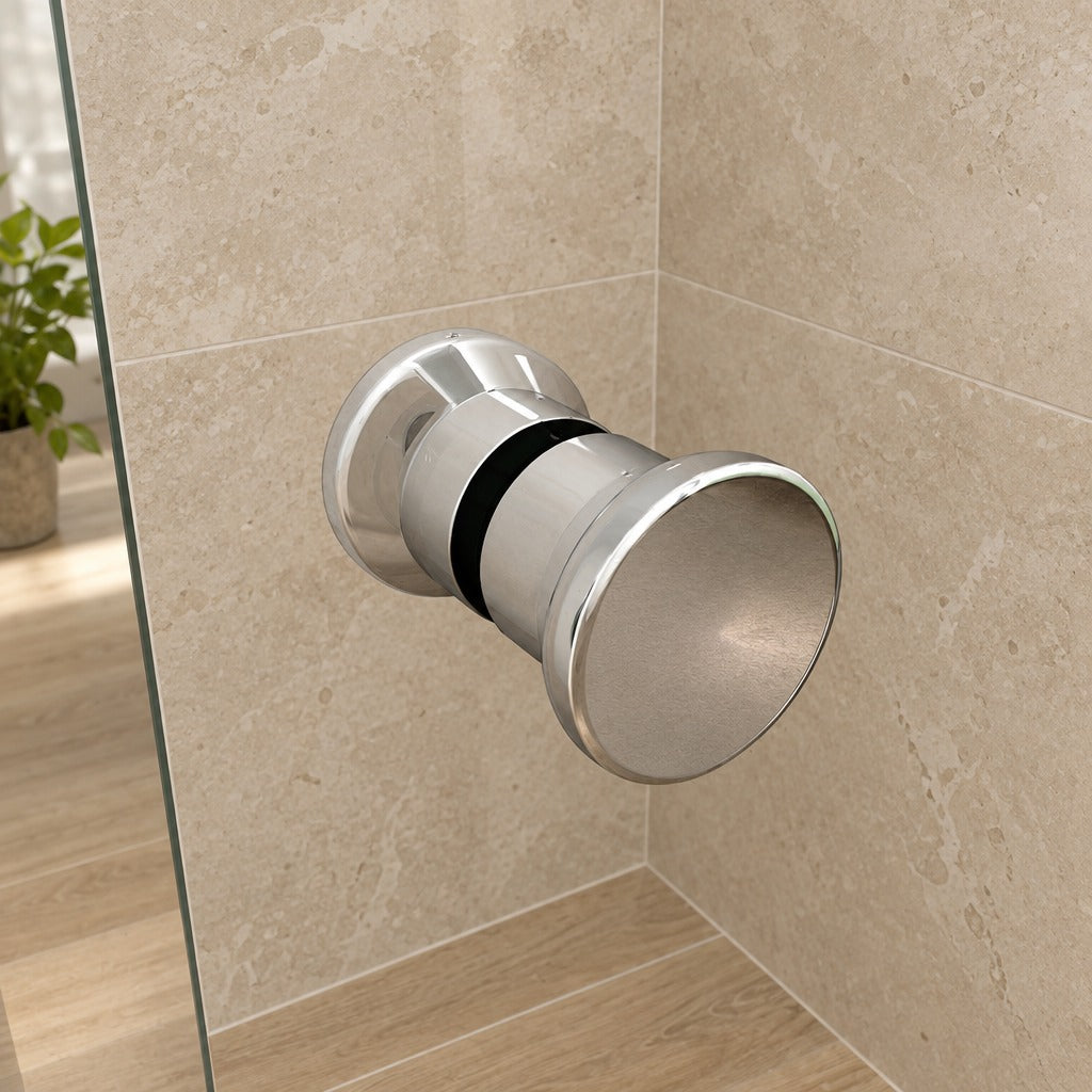 Porte de douche pliante pour niche – en situation dans une salle de bain